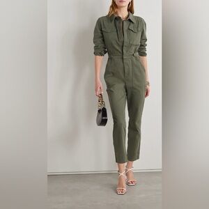 Good American Fit For Success Cropped Jumpsuit Green Size 6 NWT